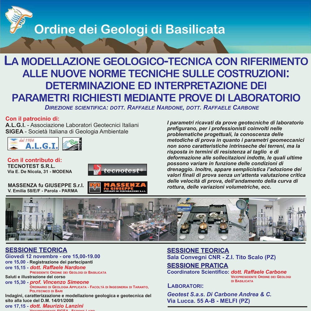 La modellazione geologico-tecnica con riferimento alle NTC 2008